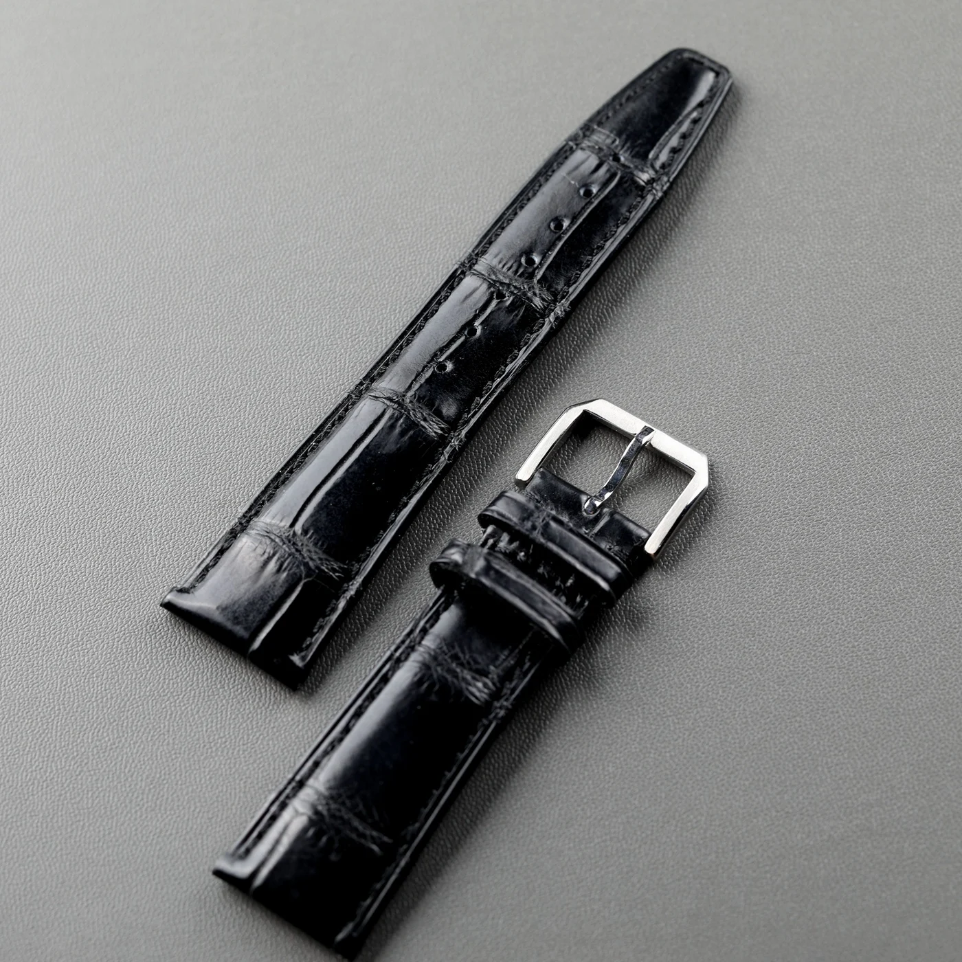 Handmade crocodile leather strap, 20MM 21MM 22MM genuine leather Watchband, retro style, suitable for pilot men bracelet