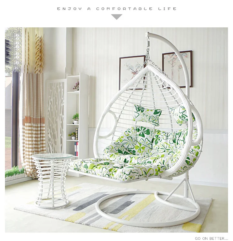 2026 Outdoor Furniture Garden Set Rattan Hanging Plastic Resin Chair Hammock Double Egg Shaped Swing Chairpromote sales