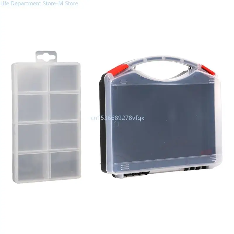 Compartment Tool Box Clear Lid Hardware Screws Nails Beads Organizers