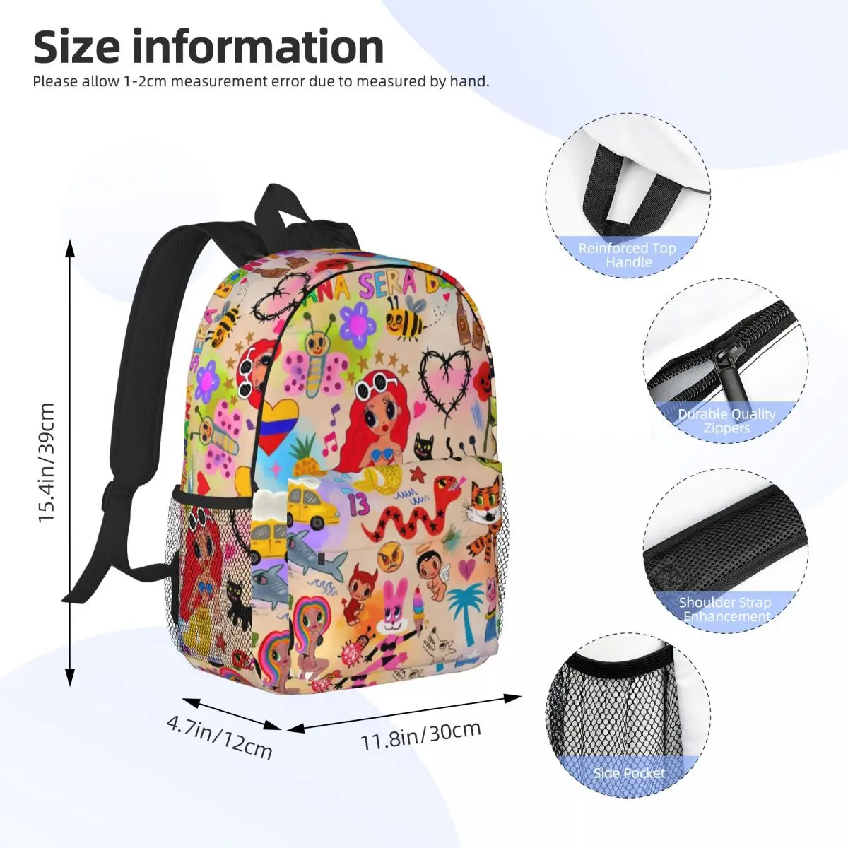 Manana Sera Bonito Karol G pour filles et garçons, sac à dos étudiant grande capacité, sac à dos léger et étanche, 15 pouces