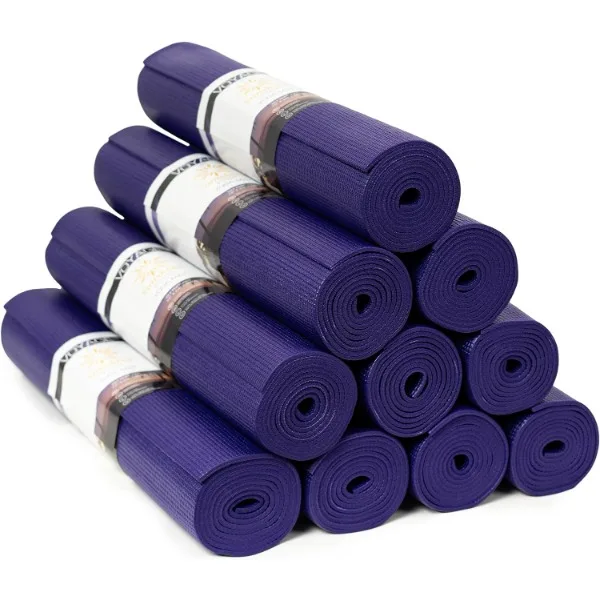 

Sunshine Yoga Voyage Yoga Mat, 10 Pack, 72" x 24" Extra Long Exercise Mat, 5mm Thick Bulk Yoga Mats for Home Workout,