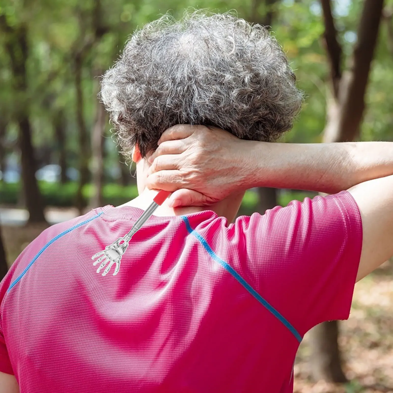 

4Pcs Ghost Hand Stainless Steel Back Scratchers Telescopic Extendable Durable Massage Tools for Men Women Travel Body Relaxation