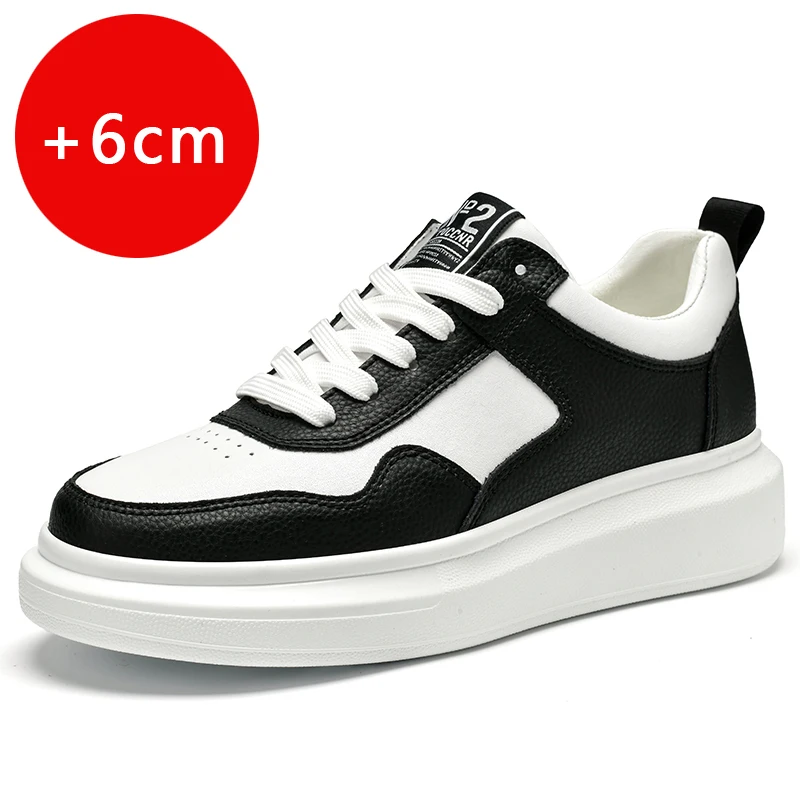 Brand Luxury Elevator Shoes Men Sneakers Height Increasing Shoes Invisible 6CM Heighten Sports Man Taller Lift White Shoes