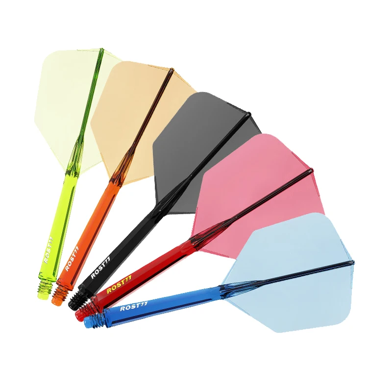 

For ROST 77 Integrated Dart Shaft And Flight M Big Wing Shape 14Colors Durable Stiff Tightly Tip Darts Wings For Dartboard Game
