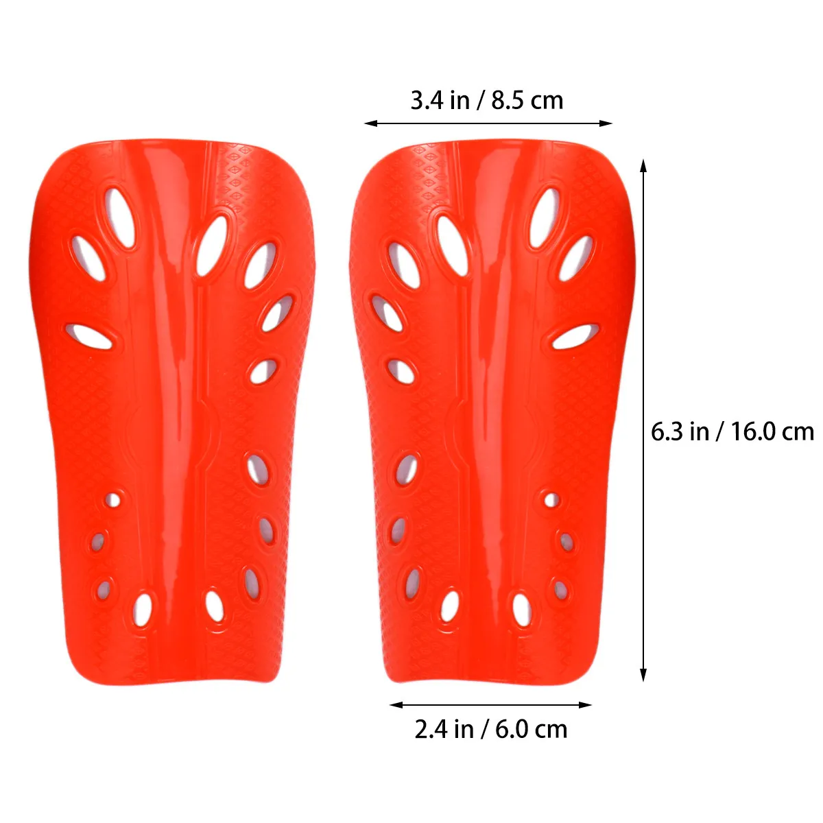1Pair Soccer Shin Guards for Men Women Lightweight Plastic Inner Lining Impact Energy Absorption Breathable Air Holes Calf Guard