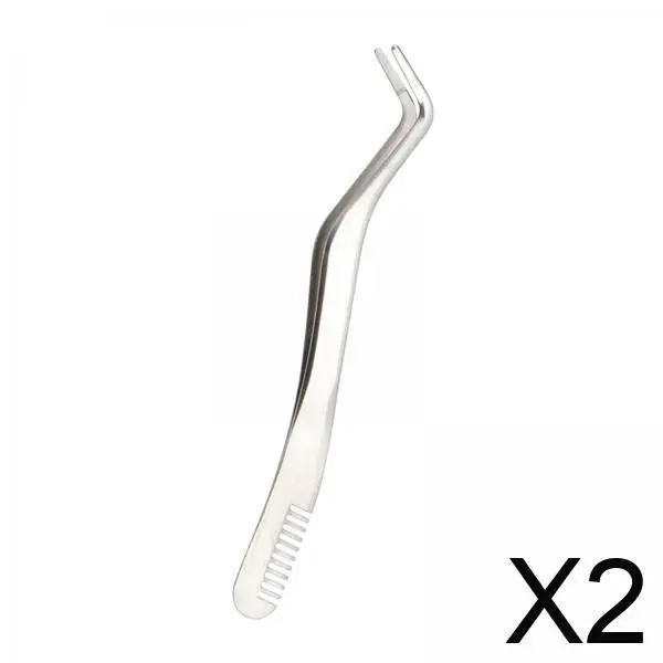 2 × ملاقط رموش منحنية، ملحقات تمديد رموش دقيقة لصالونات التجميل