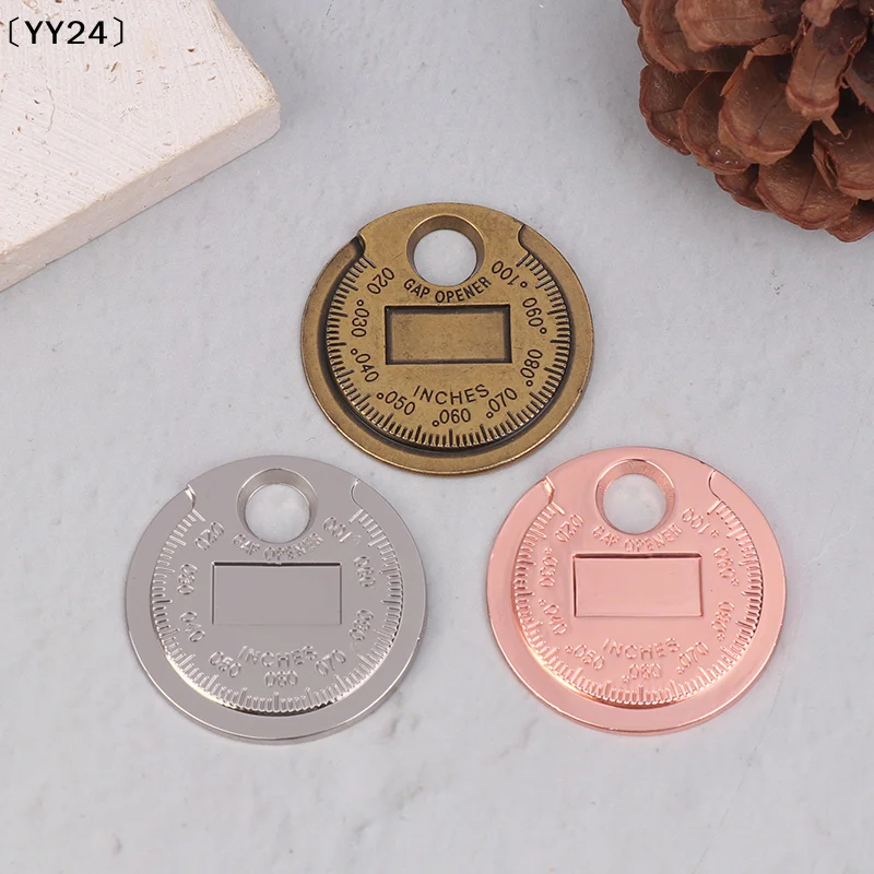 Coin- Type 0.6-2.4mm 0.02-0.10 Inch Spark Plug Gauge Measurement Tool Range Spark Plug Gage Caliber Measuring Tool〔YY24〕