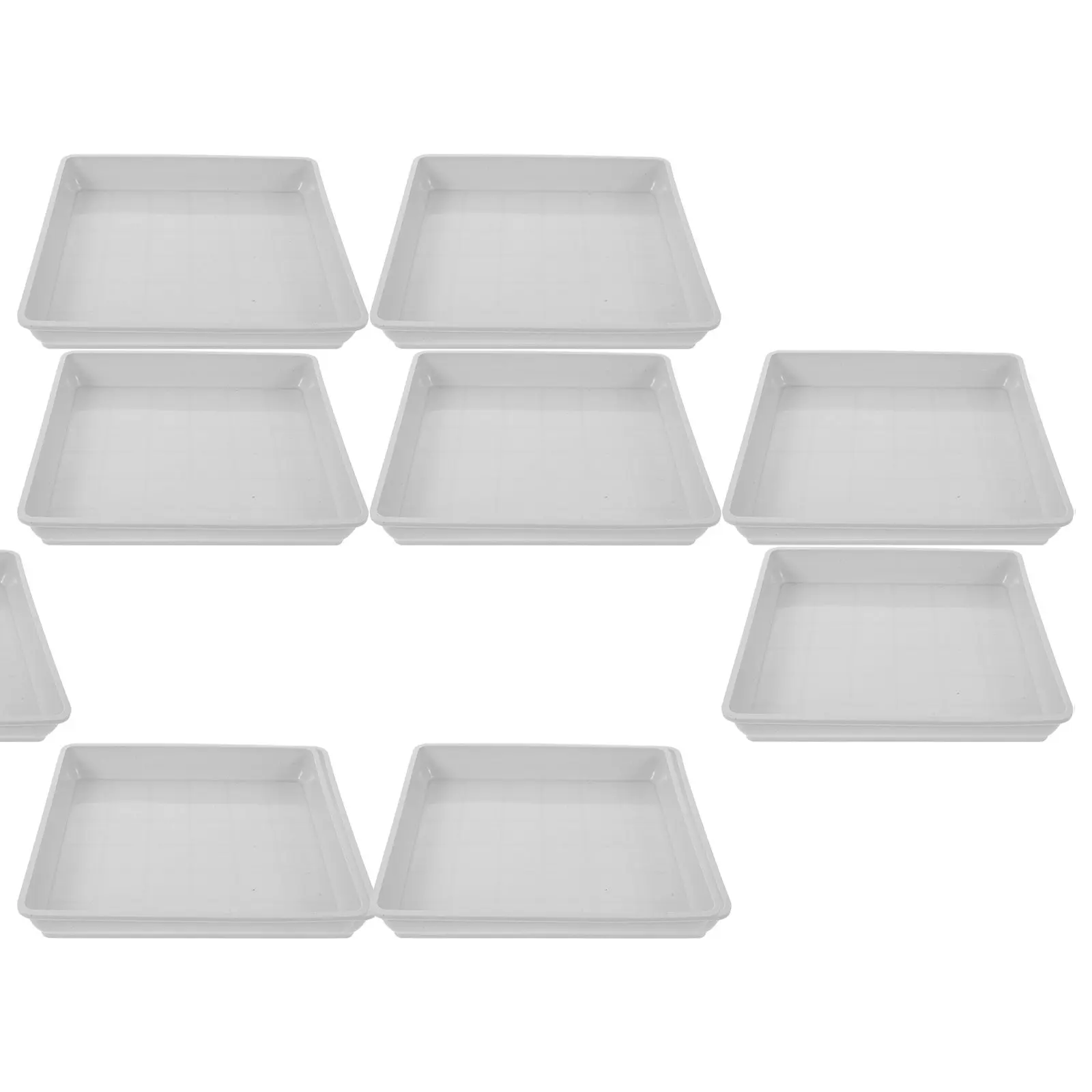 

Набор из 10 квадратных пластиковых поддонов для цветочных горшков, герметичные, для использования в помещении и на улице, для сбора воды, для балкона и сада