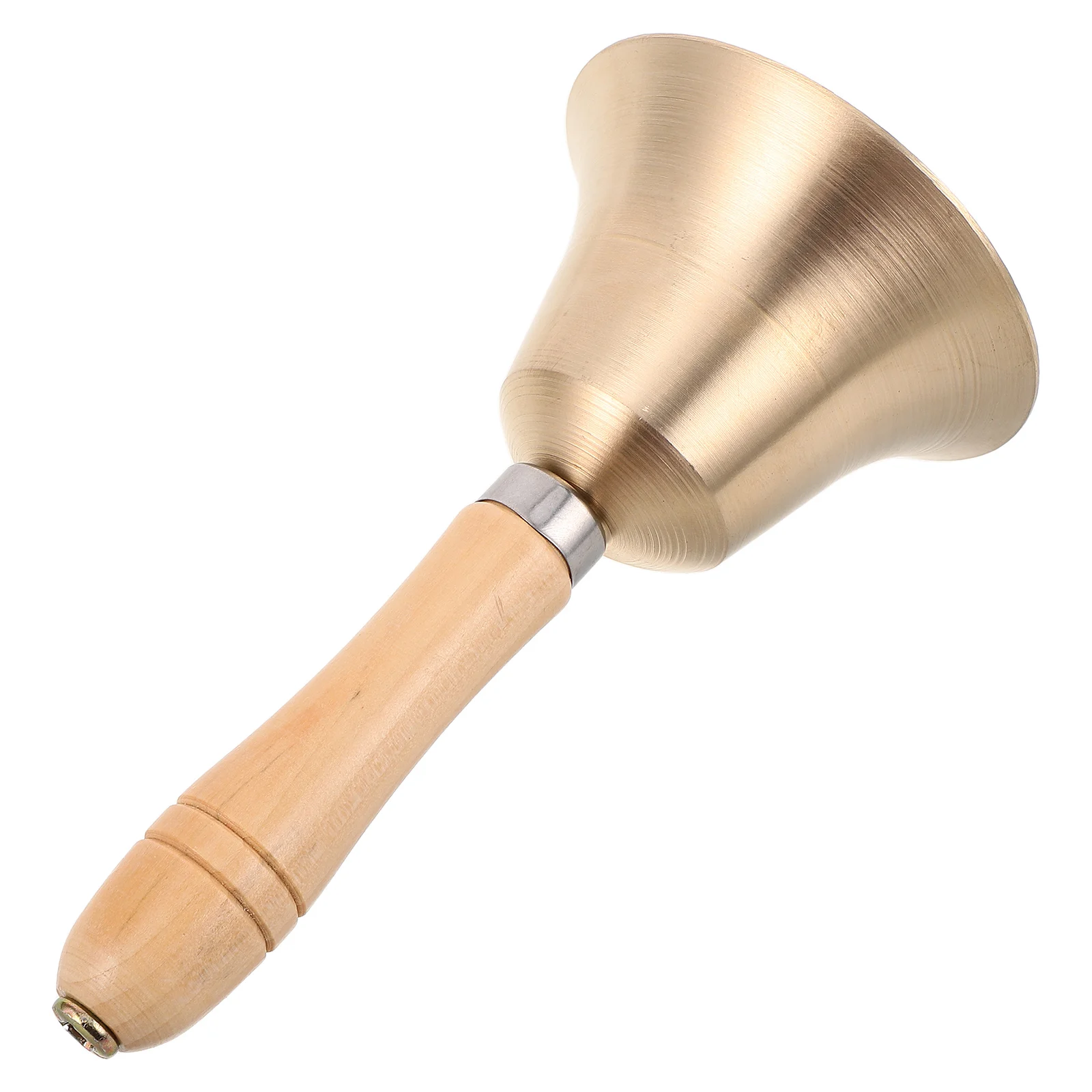 

Brass Pet Bell Handbell Loud Clear Sound Comfortable Grip Lightweight Suitable for School Hotel Christmas Party Celebrations