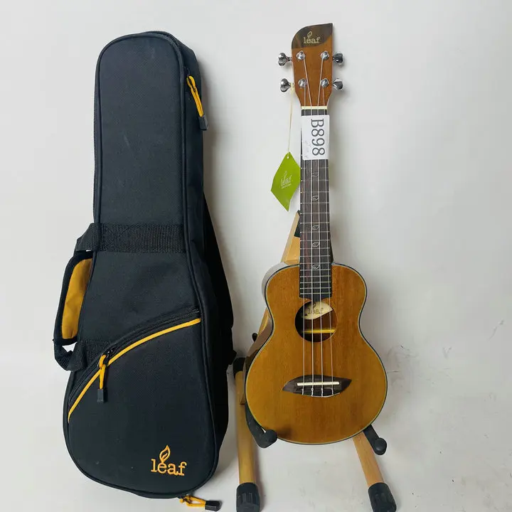 23‘Ukulele with Padded Bag All Redwood Natural Color CR Fishtail Tuner Key Nylon 4 String Guitar