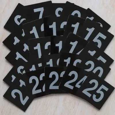 

25pcs Digital Table Number Plate Wedding Reserved Signs Reusable Plastic Chair Signs Seating Number Cards Pvc Wear-Resistant