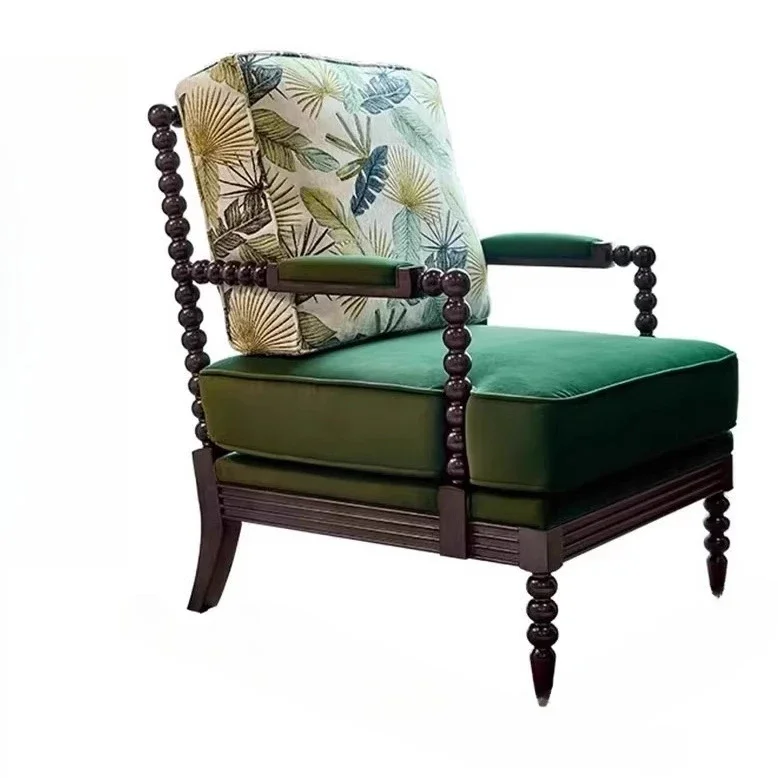 

Single sofa chair American fabric balcony leisure lazy recliner living room household tiger chair