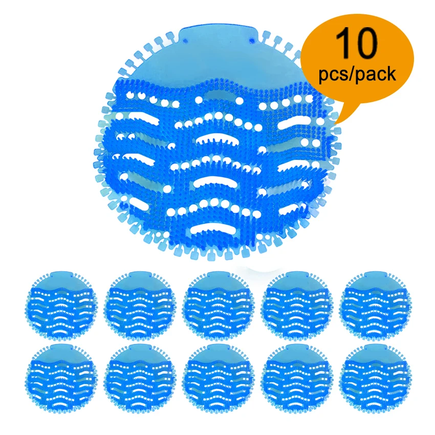 10 Pieces per Pack Urinal Screen Deodorizer Mats Anti Splash Pad Aromatic Deodorising Bathroom Men's Toilet Screen Urinals Cakes