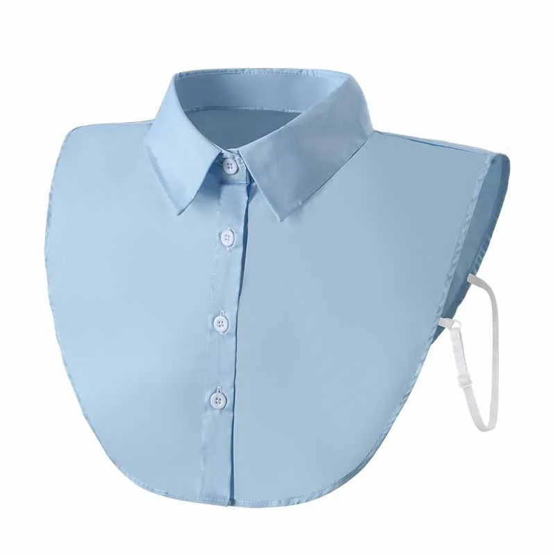 المرأة أزياء القطن وهمية طوق رجل للجنسين بدلة رسمية نصف قميص نمط وهمية طوق للإزالة زر الفتيات طوق للانفصال