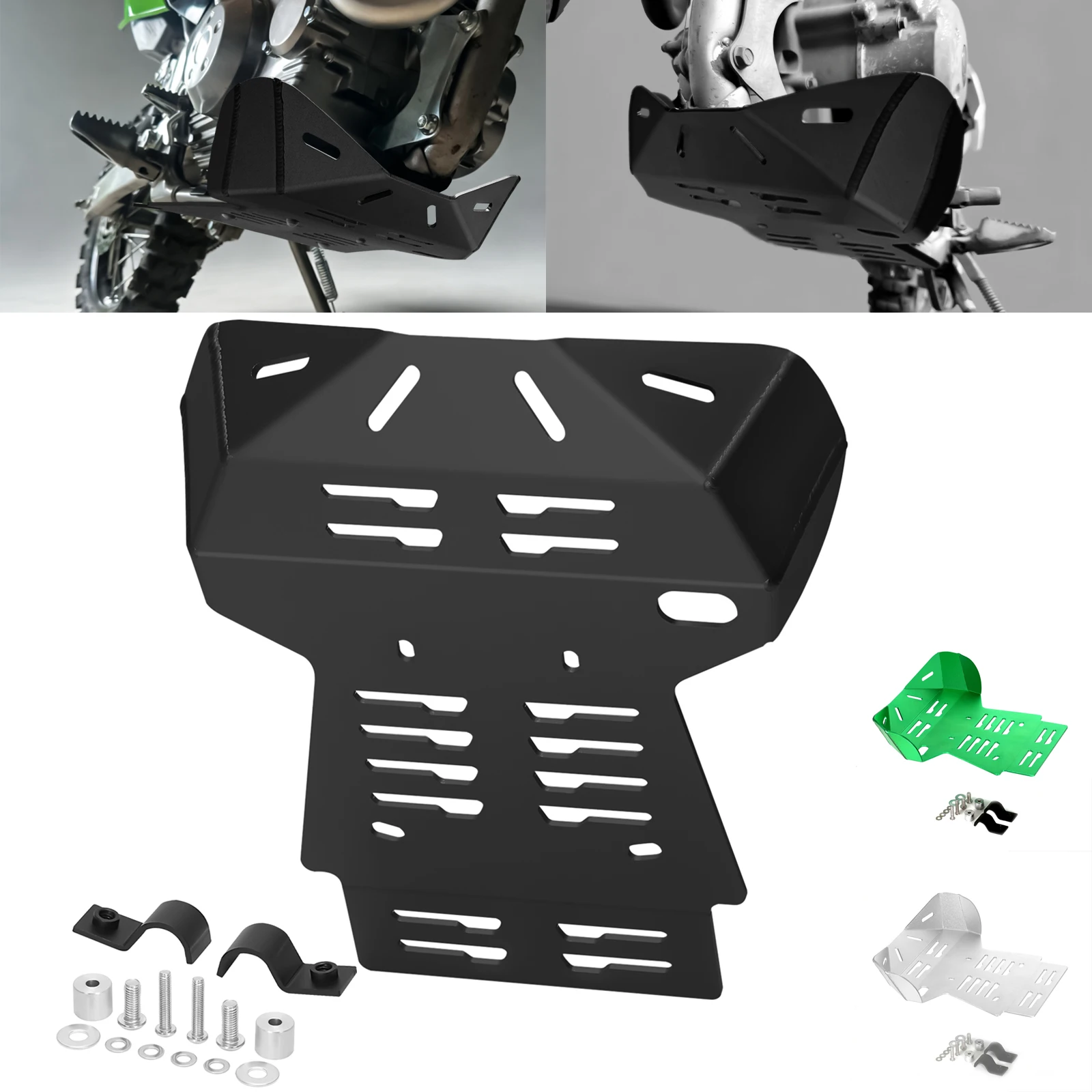 

Motorcycle Front Skid Plate Engine Bash Cover Guard for KAWASAKI KLX140/L/G 2009-2024 Low Guard Bash Cover
