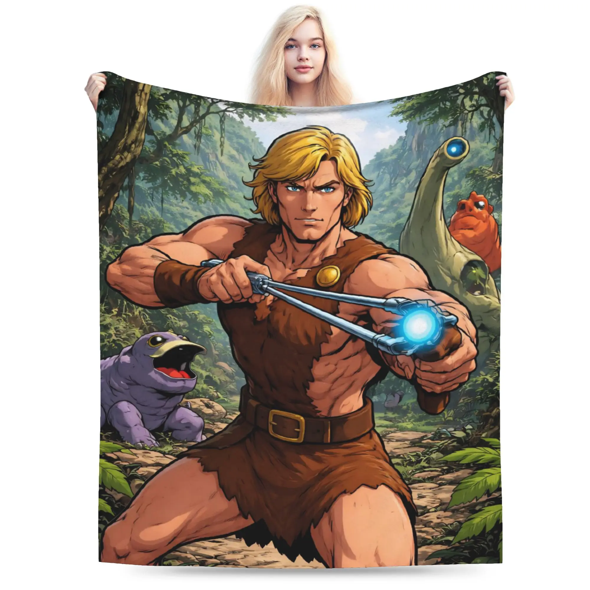 Super Soft Thundarr The Barbarian Throw Blanket Premium Fleece Flannel Lightweight  Bed Blanket Cozy Warm Bedspread All Season
