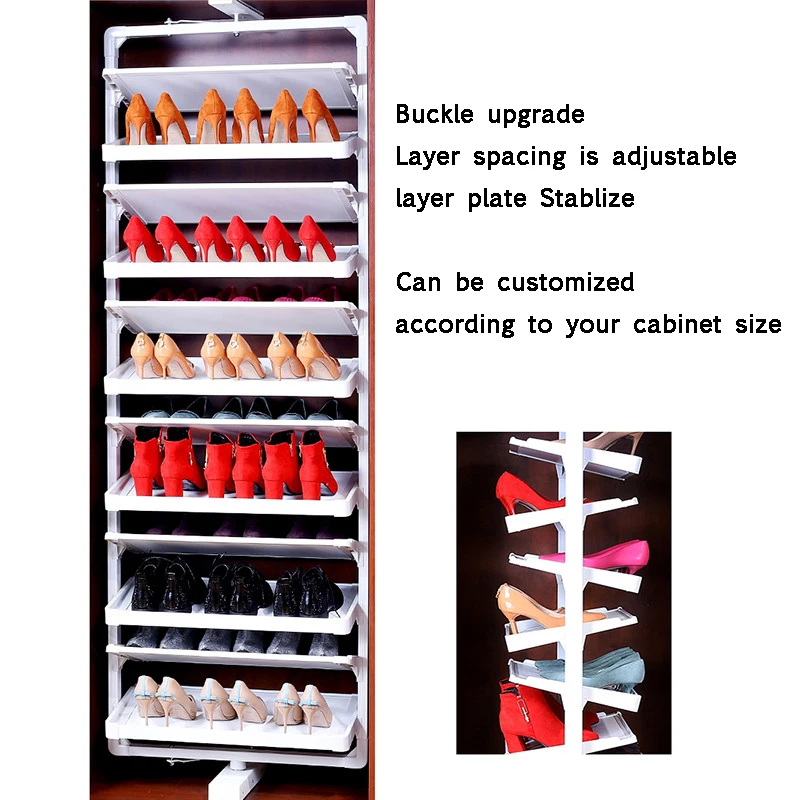 360° Rotating Shoe Rack 2-layer Pull-out Shoe Cabinet Rack height adjustable Rotating Shoe Cabinet Hardware Customizable