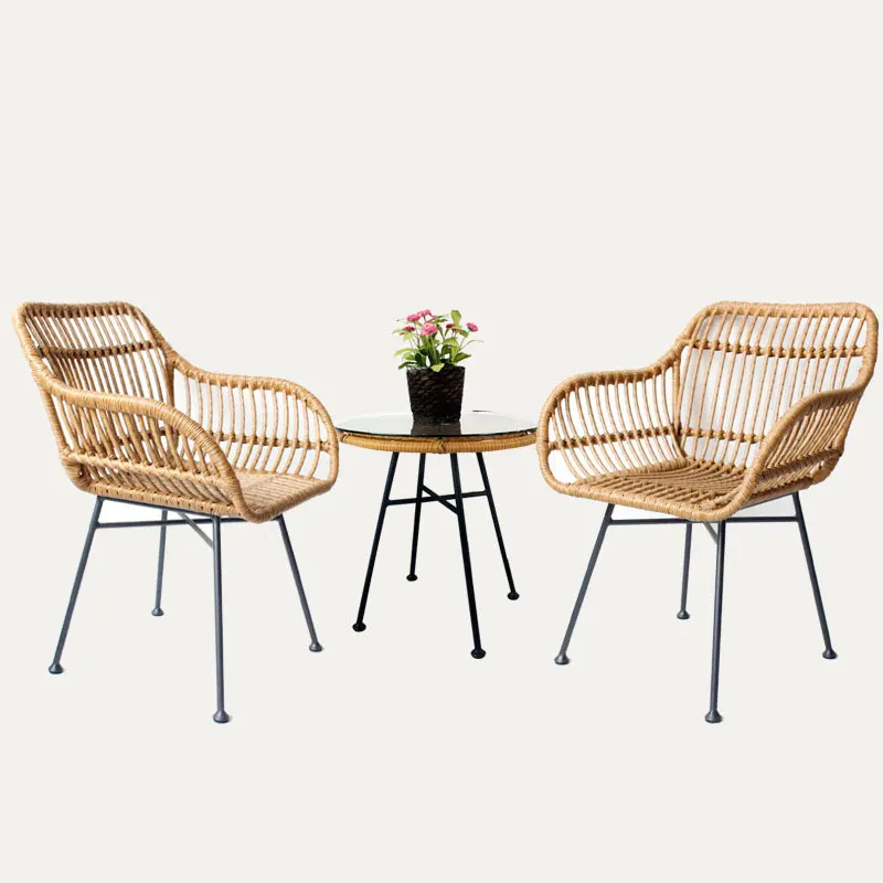 

Outdoor Chairs Rattan Kitchen Modern Minimalist Leisure Nordic for Kitchen Designer garden Chair set balcony patio furniture