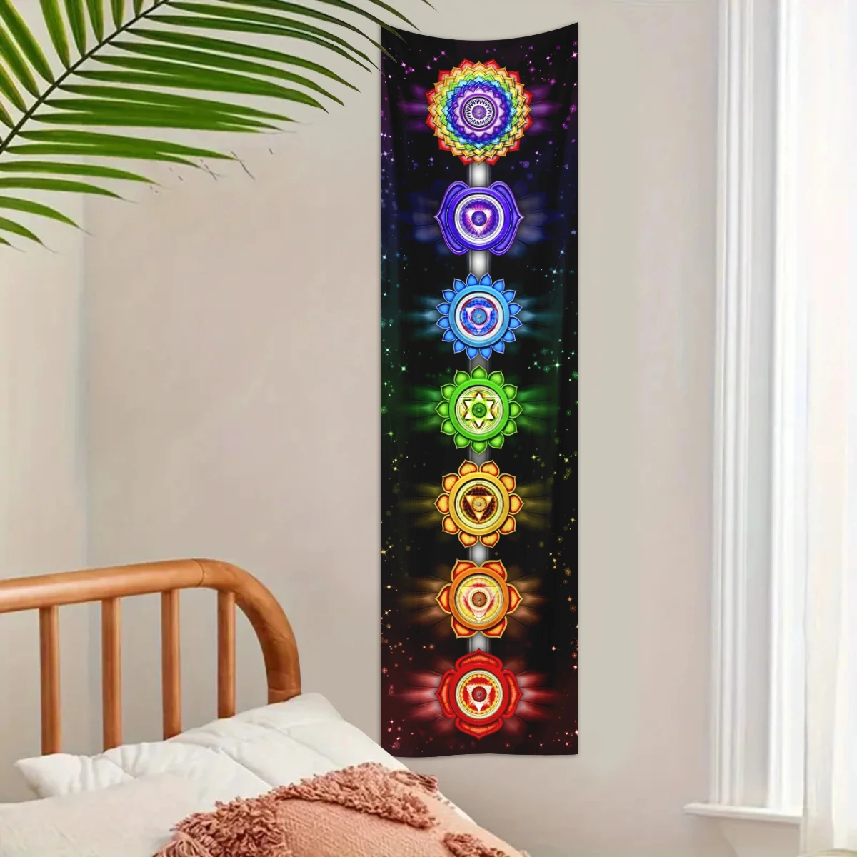 神秘的な7つのチャクラタペストリー、ボヘミアン瞑想ヨガ瞑想神 - Home Decor Yoga のレビューと価格
