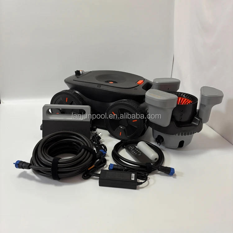 سلسلة تنظيف حمام السباحة، منظف حمام السباحة الأوتوماتيكي اللاسلكي، تحكم قوي في تطبيق إزالة الحطام لتنظيف حمام السباحة العام الكبير #3