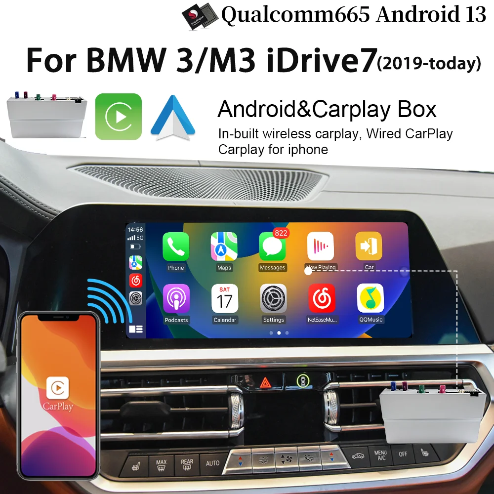 Wit-Up  for BMW 3 M3 G20 G30 Carplay box Android box Mini carplay box AI Carplay upgrade Apple CarPlay Android Auto