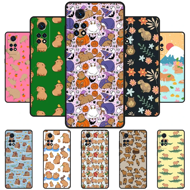 Bathing Capybara Pattern Phone Case For Redmi Note 11 EPro 11S 10 10T 9S Promax 8 Pro Xiaomi Mi 10 11 12X 12S Ultra Cover