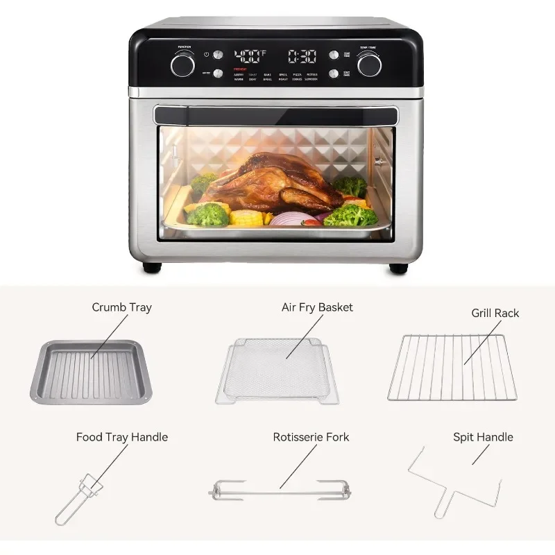 Karida Smart Air Fryer Oven Multi-function Countertop Convection Oven Included Accessories