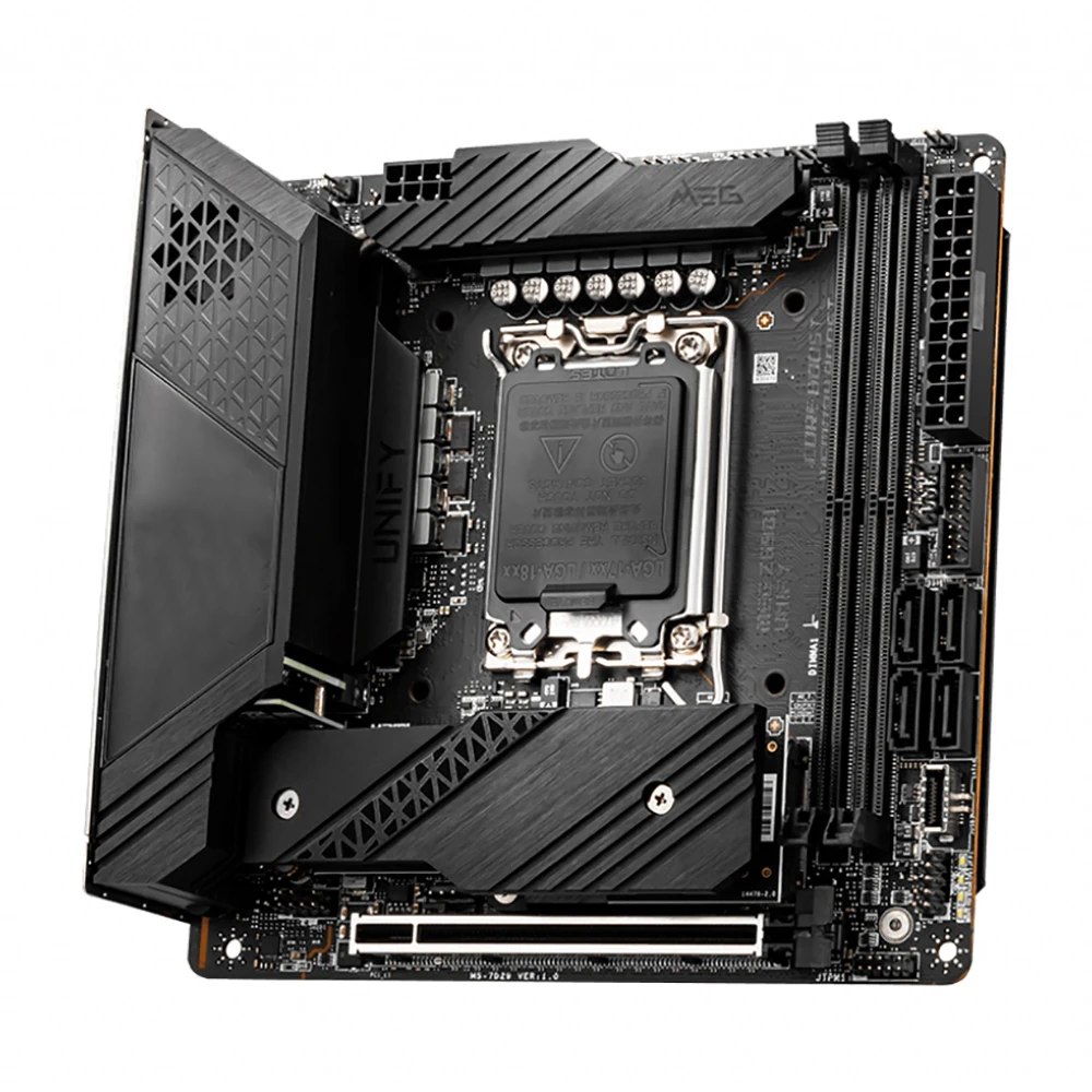 Meg z690i unificar placa-mãe lga1700 ddr5 64gb suporte i9 usb3.2 sata3 * 4 m. 2*3 mini-itx funciona perfeitamente rápido navio