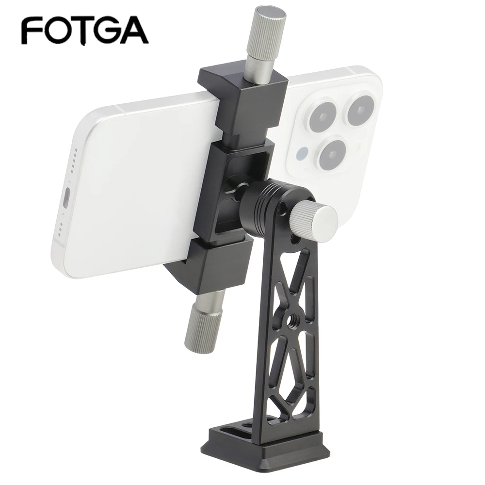 

FOTGA Phone Clip Metal Tripod Mount Adapter Cell Phone Clipper Holder Vertical 360 Rotation Tripod Stand for smart phones Tripod