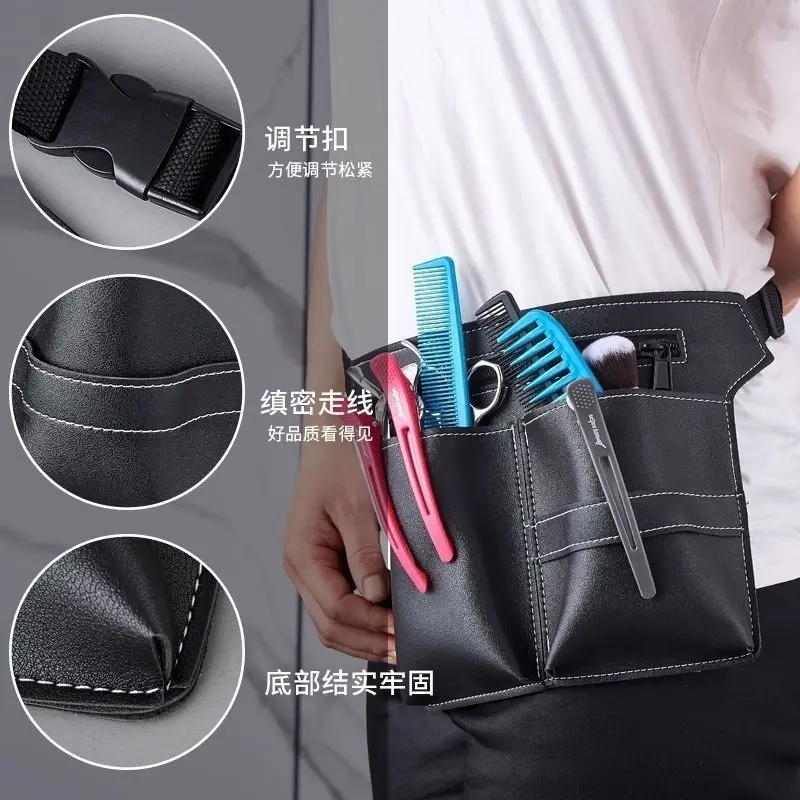 2026 NEW Hair Scissor Bag Clips Comb Case Hairdressing Barber Bags Holder Tool Salon Waist Pack Belt PU Leather Bag