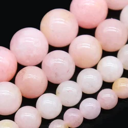 Natural Stone Pink Opal Jades 6 8 10mm  Loose Spacer Beads for Jewelry Making DIY Charms Bracelet  Accessories 15'' Wholesale