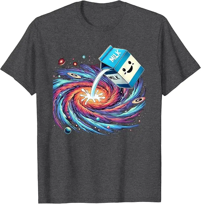 Lustiges Cartoon-Milchstraßen-T-Shirt mit kosmischem Galaxien-Motiv, Y2k-Kunstwerk, Grafik-Bekleidung für Weltraum- und Wissenschaftsliebhaber, modisches künstlerisches T-Shirt für Jungen – Detail 16