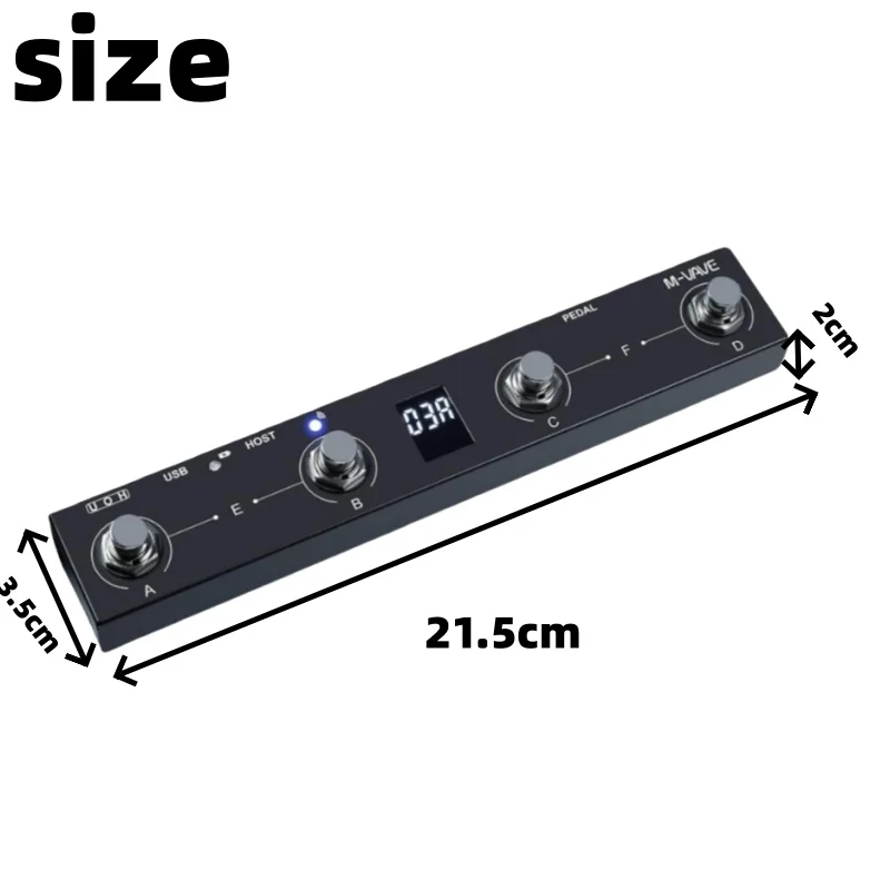 M-VAVE Chocolate Plus Wireless MIDI Controller Keyboard 4 Buttons Foot Switch, USB Interface/ for All-in-One Keyboard Control
