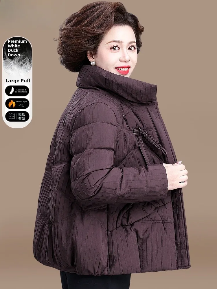 

ort Puffer Jaet for Middle-Aged And ly Women Winter Clothes Cotton Coat New 2025 Small Size Women's Cotton Coat