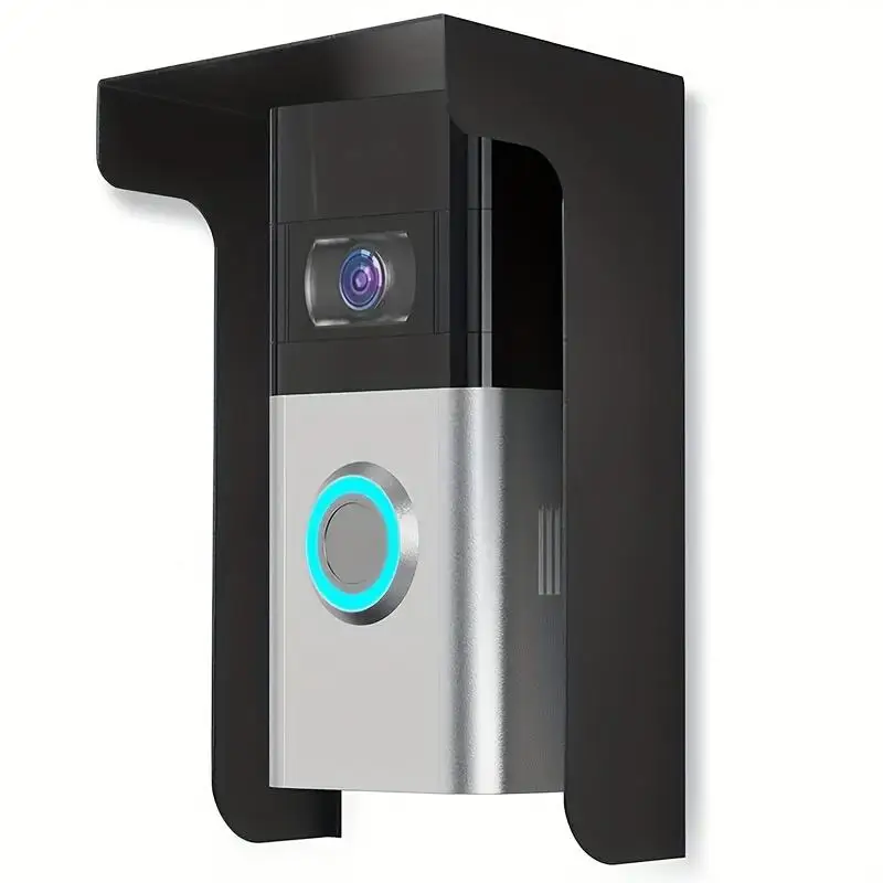 Black Doorbell Rain Anti-Glare Cover,  Weather-Blocking Camera Cover Glare Sun Shade Protection for Most Video Doorbells