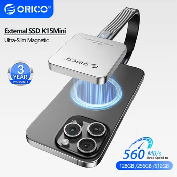 Disco Duro Externo Magnético ORICO SSD de 128GB 64GB 32GB, Unidad de Estado Sólido Portátil de 150MB/s, PSSD Tipo C para iPhone 15/16/17/18 Pro 1