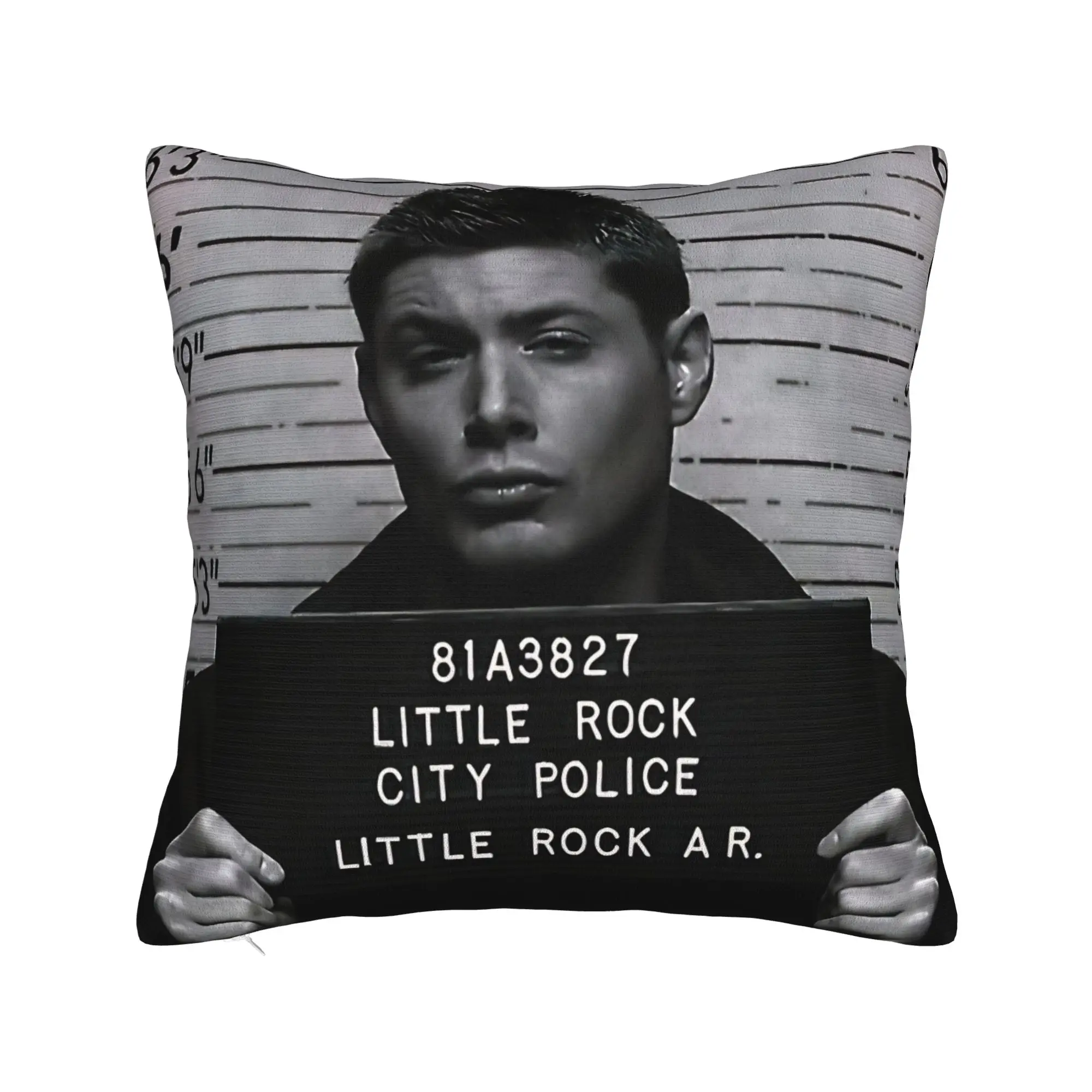 Supernatural Dean Winchester Mugshot Pillow Cover  Soft Cushion Cover Novelty Pillow Case For Living Room Bed Chair