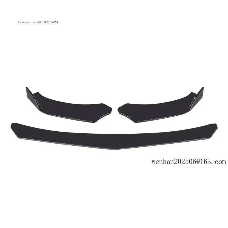 

4 Pieces Car Front Bumper Lip Body Kit Spoiler Splitter S Universal Model 3 Sedan