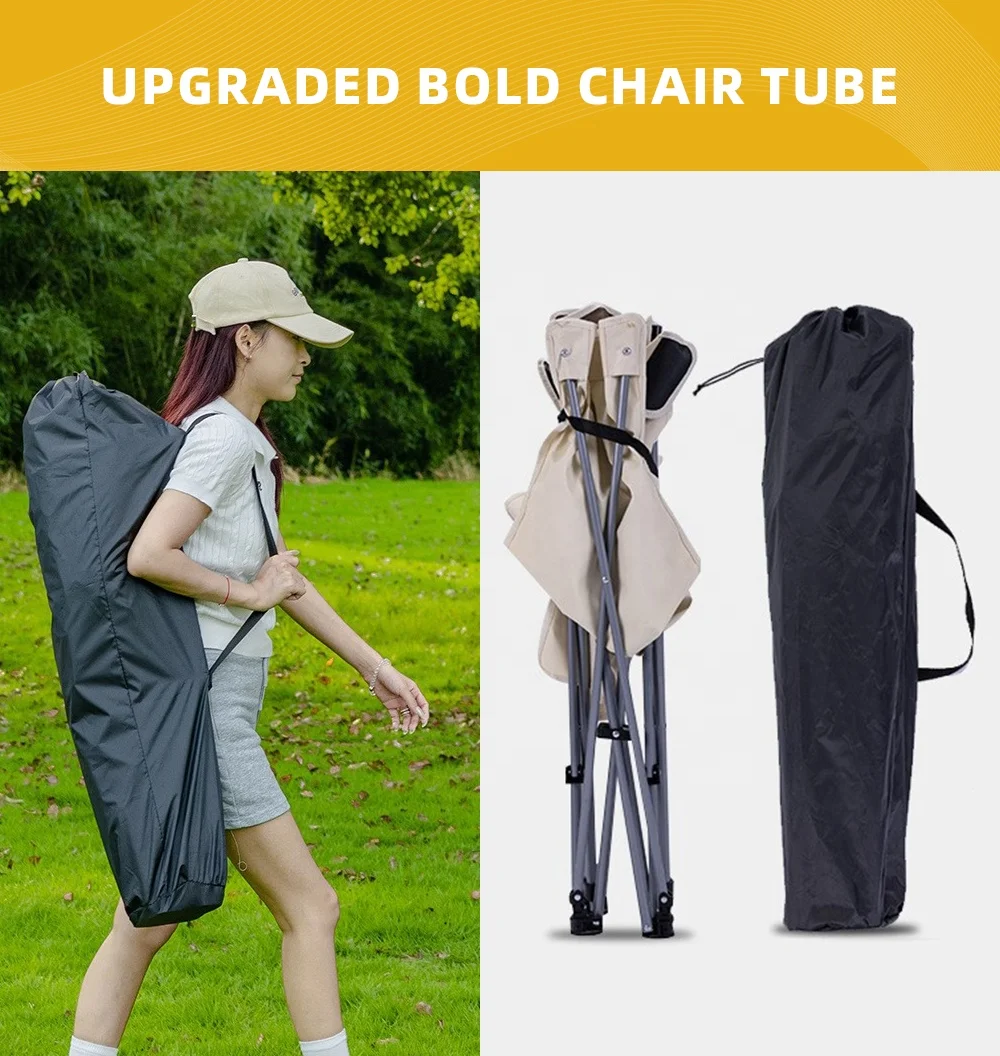Portable Folding Reclining Chair Lightweight Adjustable Chair for Outdoor Camping Beach Patio Compact Storage view 3