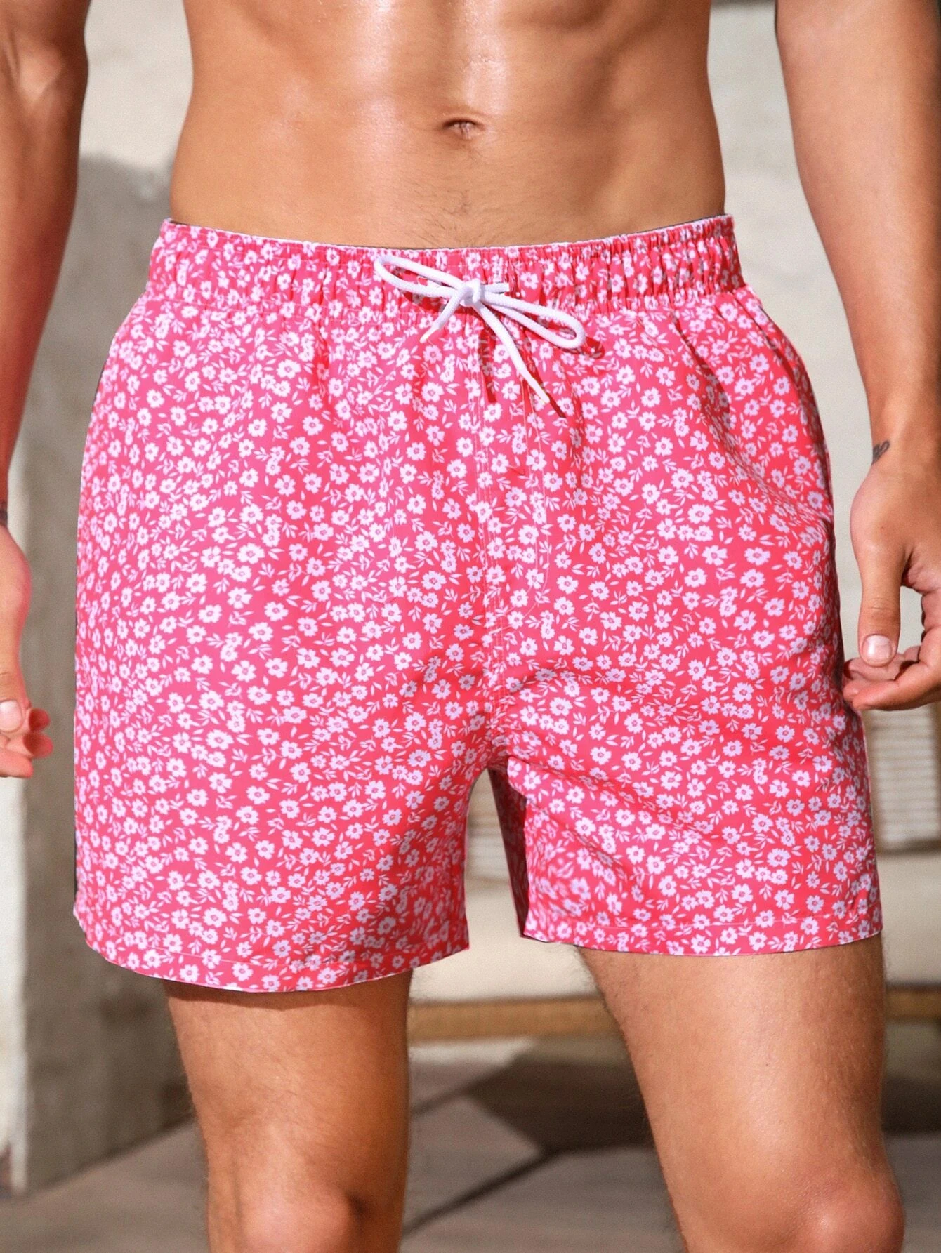 

Men's Casual Shorts 3D Flower Print Shorts Fragmented Personalized Beach Shorts Large Size Fast Drying Breathable Shorts