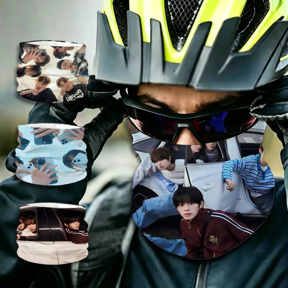 Kpop Group T-Tws Outdoor Sports Neck Scarf Windproof Face Cover Multiscene Use for Riding Hiking Skiing