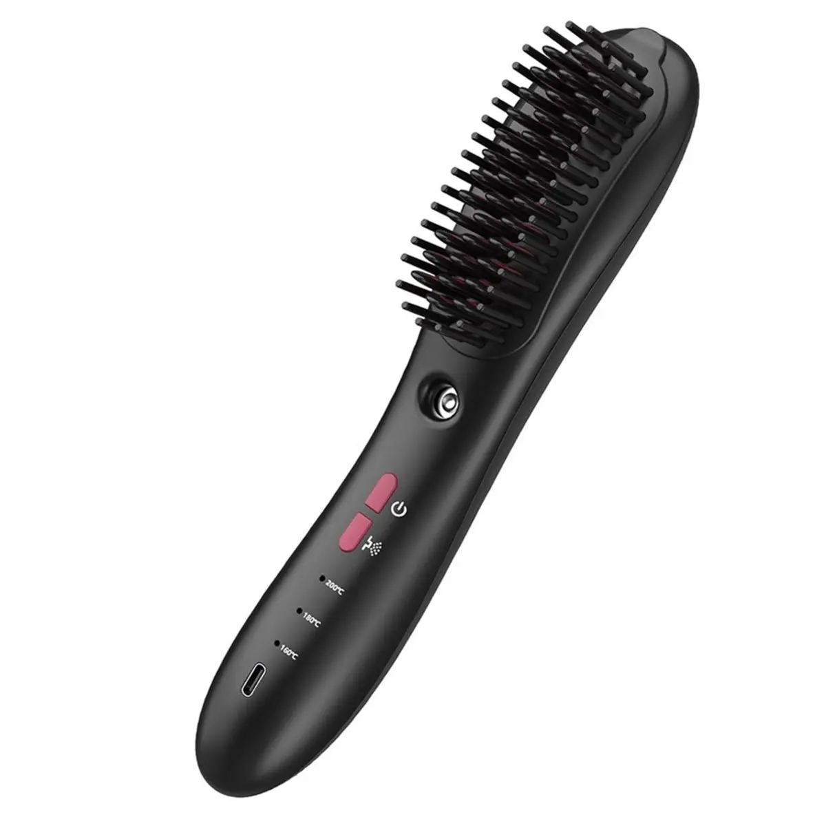 [Vend for]Wireless Straightener Comb with Sprays Mist - Straightening Brush, 3 Temp Settings, 3000mAh Rechargeable