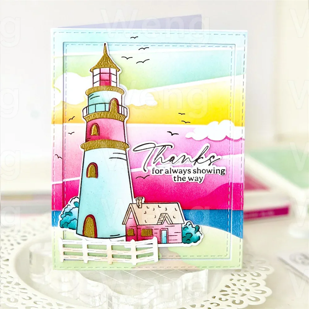 2025 New Pink Fresh Dies Stamps Stencils Summer Fun Rectangular Frame Flower Die Mold DIY Scrapbooking Greeting Card Paper Craft