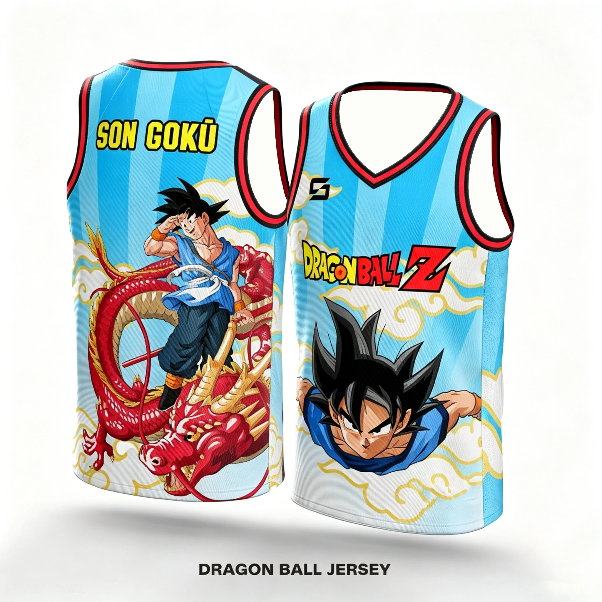2026 Dragon Ball Wukong reitet einen roten göttlichen Drachen, atmungsaktive Weste, 3D-Druck, Street-Fashion-Familien- und Eltern-Kind-Kleidung – Detail 2