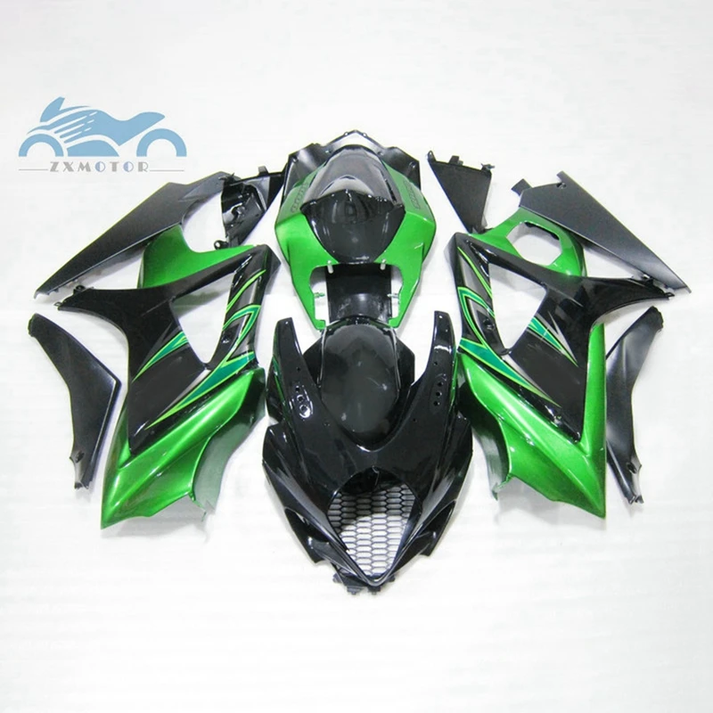 Custom motorcycle Fairing set for SUZUKI 2007 2008 GSXR1000 K7 ABS plastic racing fairings kit 07 08 GSXR 1000 green black parts