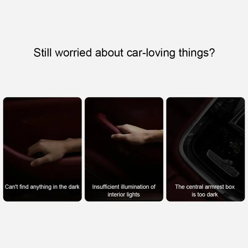 Usb Charging Vehicle Roof Emergency Light Practical Durable Built-in Spring Switch Intelligent Lighting Car Accessories Colorful