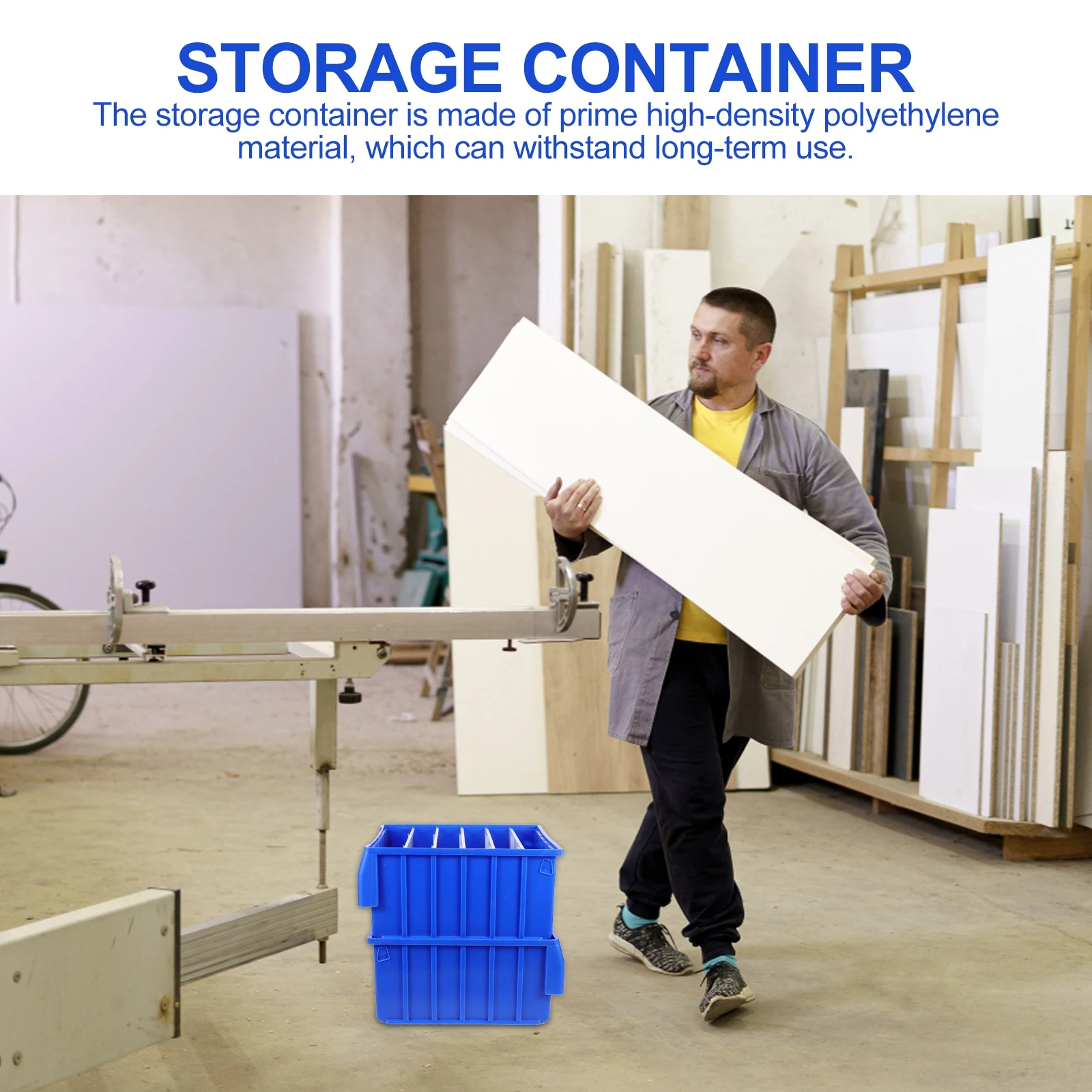 2 Large 300# Boxes 10 Removable Dividers Screw Box Storage Container Component Tool Cabinet Small Items Case Household Shop