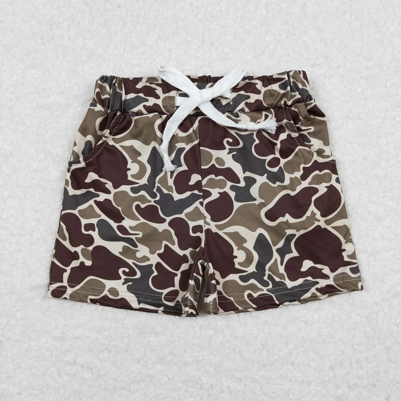 Wholesale Baby Boy Summer Camo Pocket Clothing Elastic Waist Shorts Kids Boutique Children Toddler One Piece Clothes