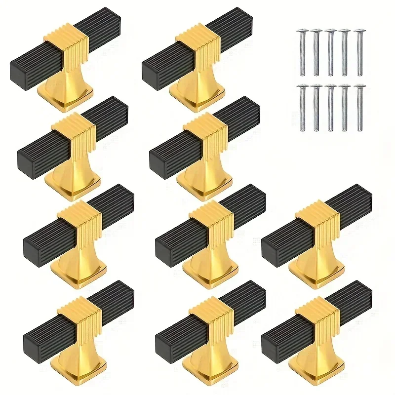 10PCS Light Luxury Gold Black Grey Cabinet Handle Modern Simple High-End Shoes Cabinet Drawer Wardrobe Door Handle
