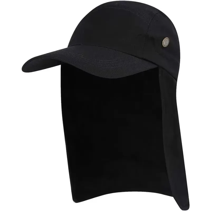 Outdoor Mountaineering Fishing Baseball Cap Casual Peaked Cap for Travel Summer Anti-UV Sun Hat with With Neck Protection Shawl